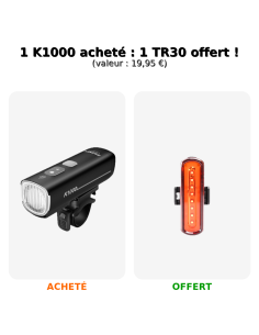 Lampe avant RAVEMEN K1000 / Route-Gravel-VTT intelligente