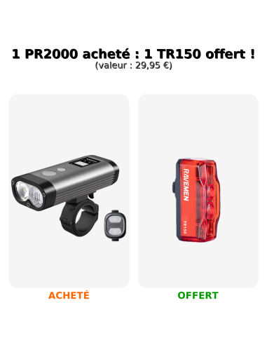 PR2000 - Lampe avant VTT/Gravel RAVEMEN