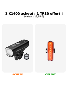 Lampe avant RAVEMEN K1400 / Route-Gravel-VTT intelligente
