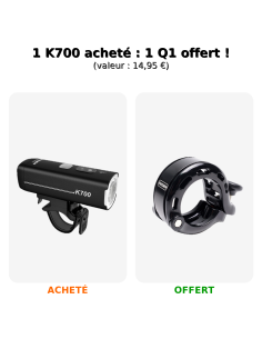 Lampe avant RAVEMEN K700 / Route-Gravel-VTT