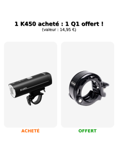 Lampe avant RAVEMEN K450 / Route-Gravel-VTT