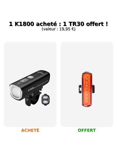 PROMO RAVEMEN K1800 (lampe arrière TR30 offerte)