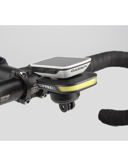 Lampe avant RAVEMEN FR 160 - fixation ALUMINIUM Garmin/Wahoo